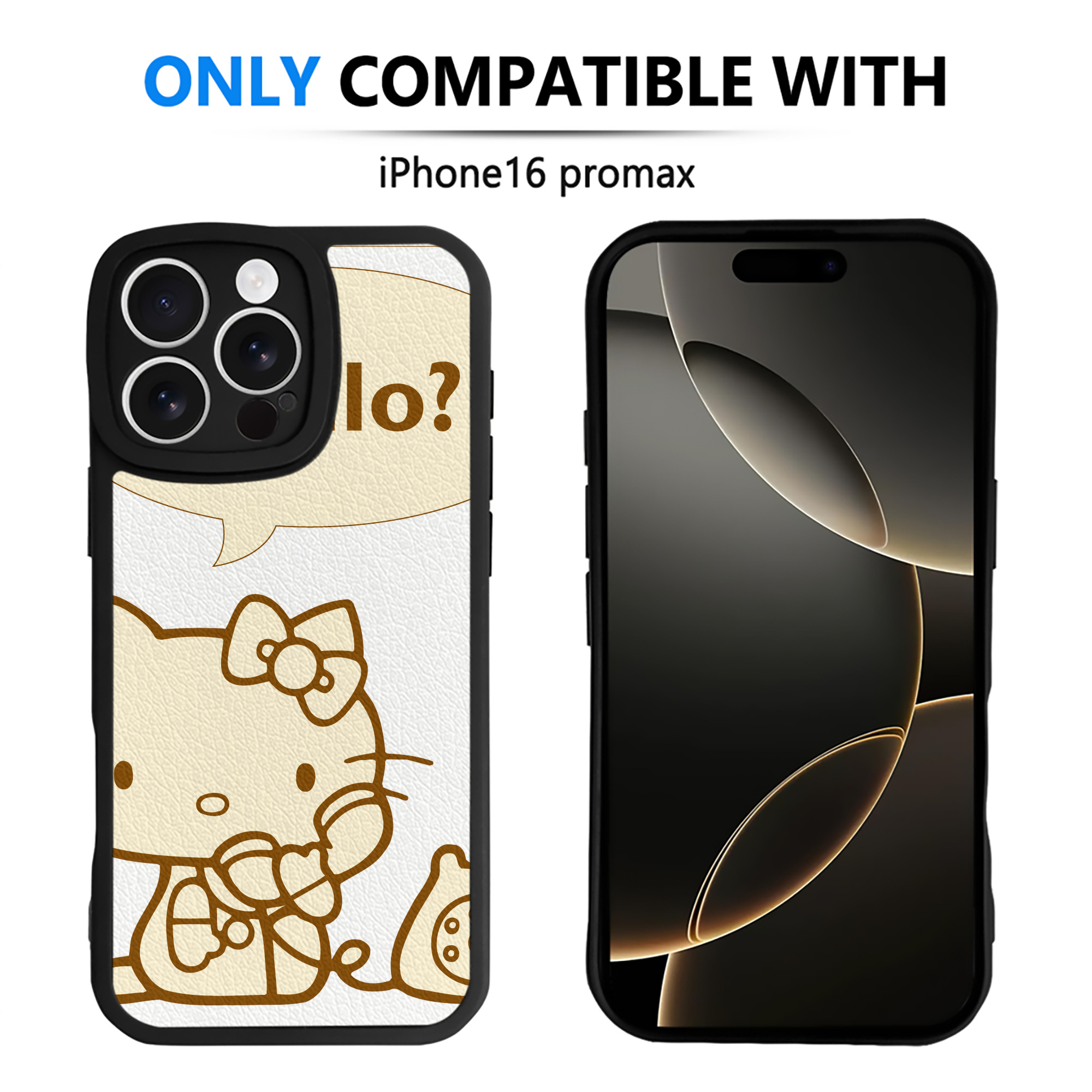 （画像用） Hello Kitty ハローキティ 【iPhone 16シリーズ対応】シリコンスマホケース（レザー調） 材質：シリコン